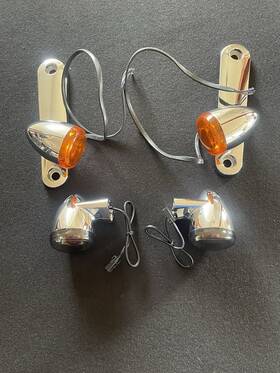 68278-06 Harley-davidson Bullet Turn Signals Front And Rear Flht Flhx Flhr Touring 2000-up New Nice