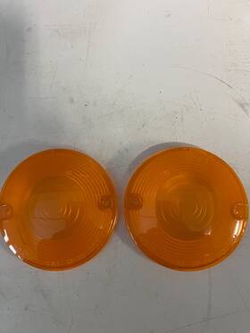 68440-8 Harley-davidson Pair Of Amber Turn Signal / Directional Lenses #