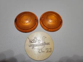 68570-63a Harley-davidson 64-85 Rear Turn Signal Lenses Amber Guide H Saedp62 Shovelhead