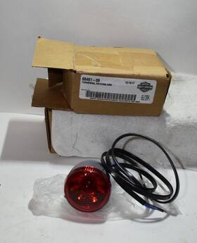 68641-09 Harley-davidson Turn Signal Rear Chrome Red Lense P/n H1