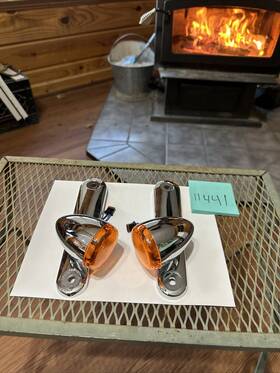 69000036 Harley-davidson Front Turn Signals 2014 Up Streetglide Touring Roadking Fairing Chrome