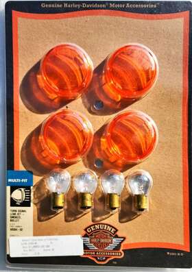 69304-02 Harley-davidson Turn Signal Lens Kit - 2000&later Bullet Signals Not Vrsc