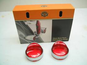 69757-05 Harley-davidson Red Lens Bullet Rear Turn Signal Visor Trim Ring Kit Models