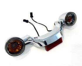 69824-09 Harley-davidson Oem 09-15 Touring Cvo Chrome Rear Turn Signal Light Bar Genuine Assembly