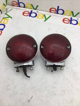 Dp62 Harley-davidson Vintage Motorcycle Turn Signal Red Lights Sae Guide Chrome