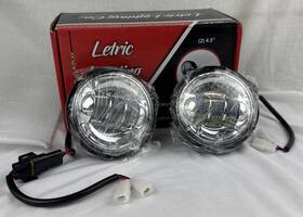 Le0090 Harley-davidson Letric Lighting 4.5 Inch Passing Lamps Chrome