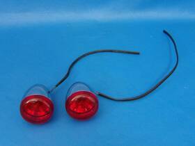 Harley-davidson Ltd022651 Harley-davidson Oem Bullet Style Chrome And Red Double Filament Signal Lights