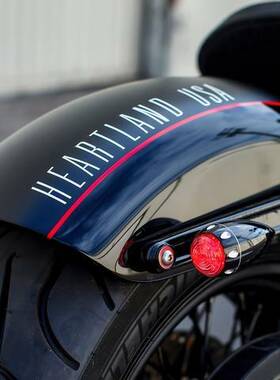 Hl-5001tc Heartland Usa 12141 Red Led Small Tux Cut Tear Turn Signals Set Gloss Black