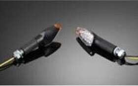 Hh-68-562 Highway Hawk Led Triangle Space Turn Signal Set - Short Stem Chrome
