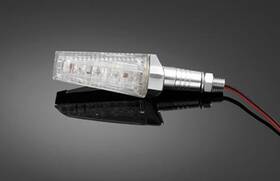 Hh-68-575 Highway Hawk Led Space Turn Signal Sets - Silver Anodized