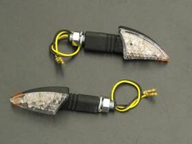 Hh-68-9293 Highway Hawk Led Shark Turn Signal Sets - Long Stem Chrome