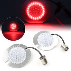 Hkseller-au 834561110003 1157 Red Led Turn Signal Light Indicator Inserts For Harley Electra/ultra