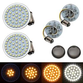 Hw307023 Hogworkz Sequentialz Led Front Turn Signals For Harley 1157 Bullet Lens