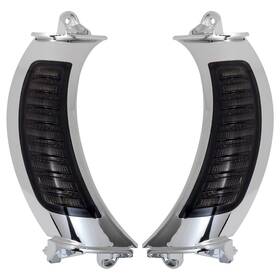 Ft15-ft25 Hogworkz Hw307031 Visionz Led Turn Signal / Drl Vent Inserts For Harley Road Glide