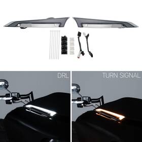 Hw307037 Hogworkz Lumipro Led Windshield Trim Lights For Harley Road Glide 15- 25 C