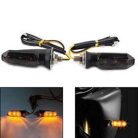 Hukyu 422124132090 2 Pcs Universal Motorcycle Led Turn Signal Indicator Amber Blinker Light Lamp