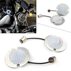 Hukyu 612036518758 1157 Led Turn Signal Light Indicator Inserts Fit Harley Electra/ultra/road Glide