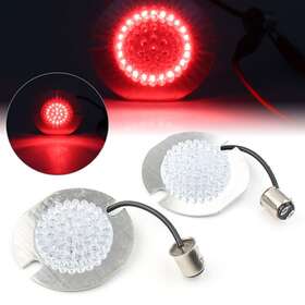 Hukyu 612043496476 1157 Led Turn Signal Light Indicator Inserts For Harley Electra/ultra/road Glide