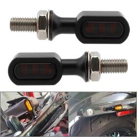 Hukyu 612063415822 1pair Mini Led Rear Turn Signal Light Run Indicator Lamp For Harley Touring Dyna