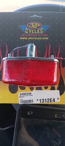 3400340 J&p Cycles Lucus Style Light And Lens 19647 1312e4 Harley Honda New Bin4