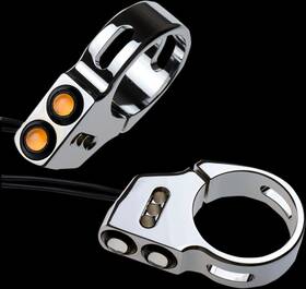 05-200-3c Joker Machine 5-200-3c Rat Eye Led Turn Signals - 49 Mm Chrome