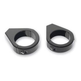 41-046 Jp Cycles J&p Black 49mm Turn Signal Relocation Fork Clamps Harley Dyna Fxdb Fxdl