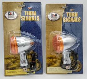 2020-0269 K&s Technologies Inc Amber Turn Signals #25-3232 Pair Of 2 Dot Approved