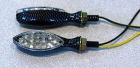 25-8911 K&s Technologies Ultra Mini Stalk Led Oval Marker Lights Carbon/clear
