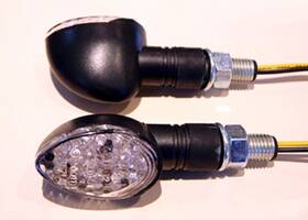 25-8931 K&s Technologies Ultra Mini Stalk Led Oval Marker Lights Long Stem Carbon/clear