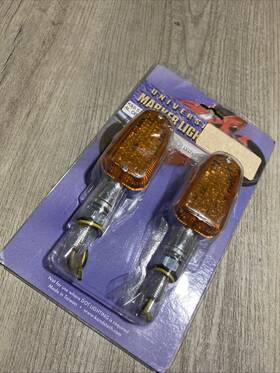 26-8300 K&s Technologies Led Universal Motorcycle Blinker Kit Chrome Oblong New
