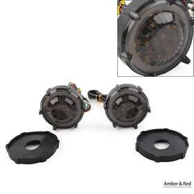 Kabusikikaisya-kawausa 730000611318 Drl Led Flashers Turn Signal Warning Lights Rotating Flowing Amber And Red Pair Us