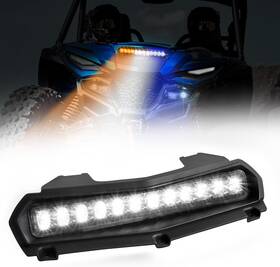 Kyyj-b18c-003 Kewisauto Led Strobe Hood Scoop Light For Yamaha Rmax 1000 Panel Spotlight 21-24
