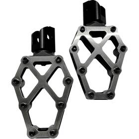 K73255 Kodlin Usa Nxl Footpegs - Black With Stainless Steel Cover