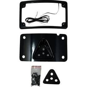 Kus20352 Kodlin Usa 3-hole License Plate Mount - Curved Black