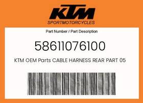 Ktm 58611076100 Genuine Cable Harness Rear Part 05 -