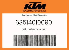 63514010090 Ktm Genuine Left Flasher Adapter -