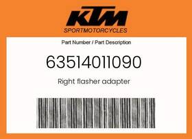 63514011090 Ktm Genuine Right Flasher Adapter -