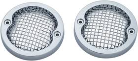 6513 Kuryakyn Mesh Turn Signal Bezels 3-1/4in Chrome