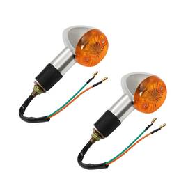 Law51978 Labwork 2 Amber Colorschrome Plastic Housing Turn Signals For Kawasaki Vulcan