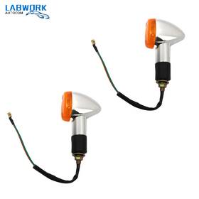 La493791cm Labworkauto 2x Motorcycle Turn Signal Blinker Indicator Light For Honda Suzuki Yamaha Chrome