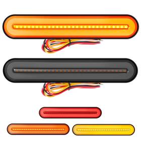 Lewtemi Ob-lewtemi-3601 2 Pcs 9 Inch 3-in-1 Trailer Tail Light 12-30v Red Amber