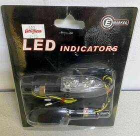 122-4510 Lockhart Phillips Eyebeams Ii Led E-marked 12v Black/clear Turn Signals