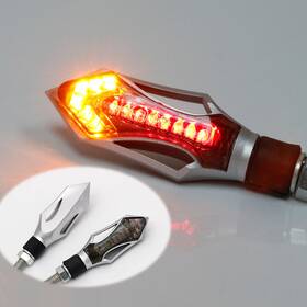 Cl3fatsl199smrdmcc001 Mc Motoparts Sword Smoke Lens Led Brake Turn Signal Indicator Light 1 Pair