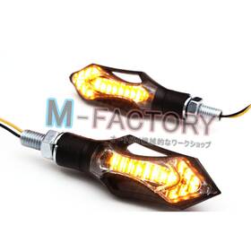Cl3fatsl199ywmcc001 Mc Motoparts Sword Clear Lens Led Turn Signal Indicator Light 1 Pair