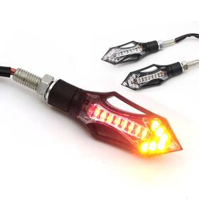 Clcrtsl199rdcc001 Mc Motoparts Sword Clear Lens Led Rear Brake Turn Signal Light Indicator Universal Fit