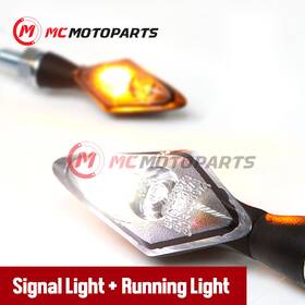 Mc1tslt033smwhpn24001 Mc Motoparts Toucan Led Front Bright Running Turn Signal Light 1 Pair For Motorcycle