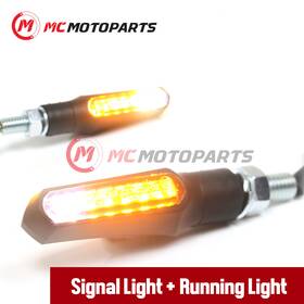 Mc1tslt166smwhpn24001 Mc Motoparts Agit Led Front Bright Running Turn Signal Light 1 Pair For Motorcycle
