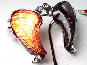 Tzs-fts-126-bl-s Moto-decal Front Turn Signals Light With Bulbs For Suzuki 2008-2020 Hayabusa Gsxr1300
