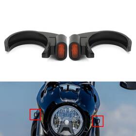 Motohij 336854145612 Led Front Turn Signal Light For Harley 49-51mm Fork Shock Absorber Amber