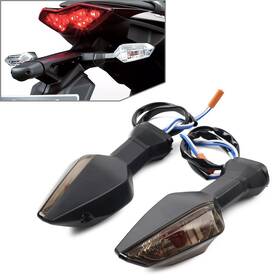 Motohij 536123452490 Smoke Rear Turn Signal Indicator Lamp Fit Kawasaki Ninja 250 300 400 650 1000